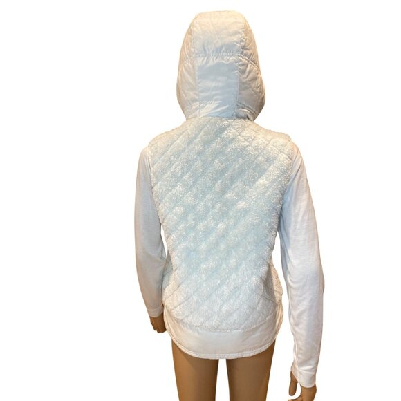 PATAGONIA Women's S Los Gatos Reversible Hooded Fleece Vest White - Picture 17 of 17